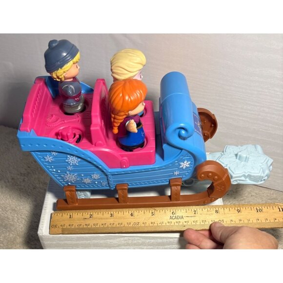 Disney Frozen Little People Sleigh Elsa Anna Kristoff Figures By Fisher-Price - Picture 8 of 10